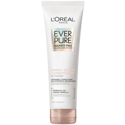 L'Oreal Paris EverPure Sulfate Free Simply Clean Shampoo, Hydrating Hair Care with Rosemary Essential Oils, 8.5 Fl Oz