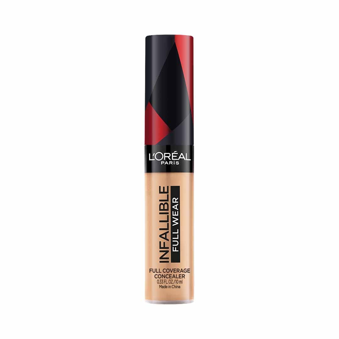 L'Oréal Paris Full Coverage Concealer, Waterproof Formula, For Undereye Circles and Blemishes, For Highlighting and Contouring, Infallible, Shade: 312, 10g