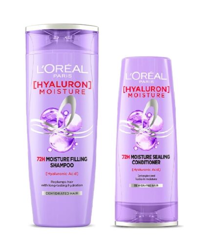 L'Oreal Paris Hyaluron Moisture 72H Moisture Sealing Conditioner -180ml for Dry Hair Type & Hyaluron Moisture 72H Moisture Filling Shampoo-340ml
