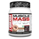 Labrada Muscle Mass Gainer Powder(Gain Weight, Post-Workout, 52gm Protein, 250g Carbs,1g Creatine, 500mg L-Carnitine,For 3 Servings) - 2.2 lbs (1 kg) (Chocolate)