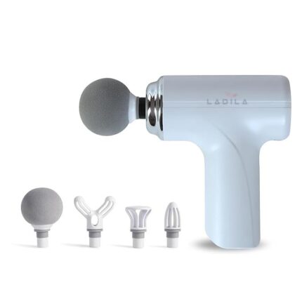Ladila 6 Speeds Muscle Deep Tissue Massage Gun Back Neck Pain Relief Relaxation For Men And Women With 4 Massage Heads, Electric Percussion Massager (Mini Massager)