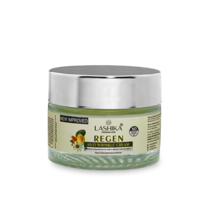Lashika Regen Anti-Wrinkle Cream | With Niacinamide, Peptides & Avocado Oil | Helps in Reducing Fine Lines & Wrinkles | Hydrates Skin & Reduces Redness | Paraben Free - 50g
