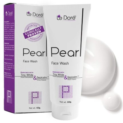 Le Dore Pearl Face Wash | Clinically Proven for Instant Glow & Radiance | With Pearl Extract for Brightening & Even Skin Tone | For All Skin Types | 60g