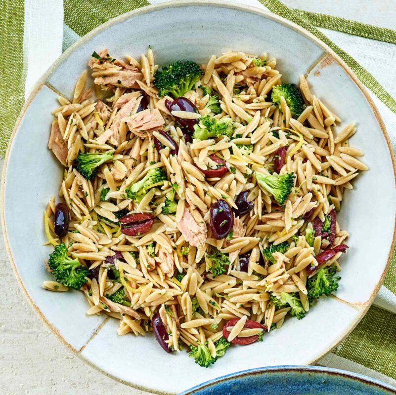 Lemony Orzo & Tuna Salad with Broccoli