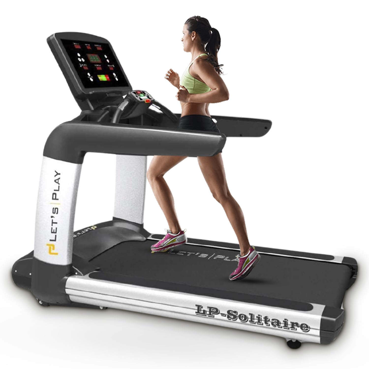 Let's Play Solitaire Commercial Treadmill for Gym I 8 HP Peak AC Motor I Durable Treadmill with Advanced Features for Home and Commercial Use