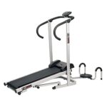 Life Line 3 In 1 Fitness Manual Treadmill with Twister and Pushup Bar for Weight Loss at Home (Silver, Black)