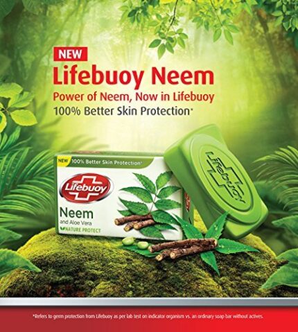 Lifebuoy Neem and Aloe Vera Soap Bar, 125 gm Bar (Pack of 1)