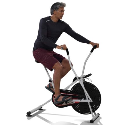 Lifelong LLFCN27 Fit Lite Pro Airbike Exercise Machine with Moving Handles for Cardio Training, Weight Loss and Workout at Home (Free Installation Assistance)