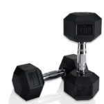 Lifelong LLHRD02 Rubber Cast Iron Hex Fixed Dumbbells Weights Fitness Home Gym Exercise Barbell (10kg 1 Pcs) Light Heavy for Women and Men’s Dumbbell (6 Month Warranty) Black