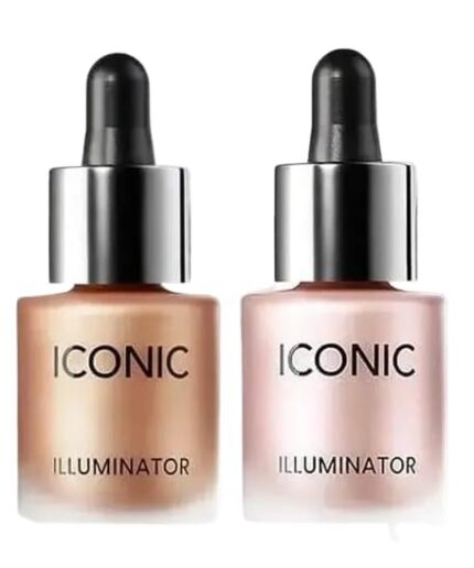 Liquid Highlighter Drops, 2 Pack, Rose & Gold Colour