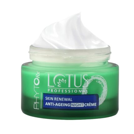 Lotus Professional PhytoRx Skin Renewal Anti Ageing Night Face Cream| Anti-Wrinkle Collagen Boost Night Cream| For Oily, Dry and Combination Skin| | For Women and Men| 50g