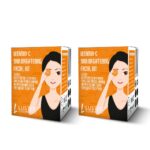 Luster Cosmetics Vitamin C Facial Kit | Control Blemishes | Made With Lemon & Licorice Extracts | Single Use Mini Facial Kit | For Skin Brightening | Paraben Free-45g (Pack of 2)
