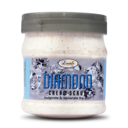 Luster Diamond Facial Cream Scrub | Made With Natural Ingredients | Helps Invigorate & Rejuvenate Skin | Facial Scrub For Women & Men | For Glowing Skin, Dry & Oily Skin | No Paraben - 500ml.