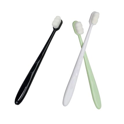 MAPPERZ Extra Soft Toothbrush Hand Hold For Sensitive Gums, Nano Ultra Soft Toothbrush for Extra Protection Gum Care for Kids & Adults Random Color - Pack Of 3