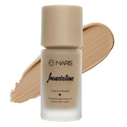 MARS SPF50 PA++++ High Coverage Liquid Foundation | Blemish Free & Blendable Foundation for Makeup (40ml) (SHADE-05)