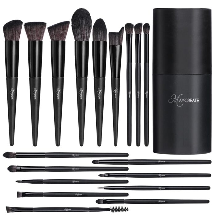 MAYCREATE® Makeup Brush Set 18pcs Premium Synthetic Makeup Brushes Set Makeup Tools Full Set Makeup Brush for Beginners Makeup Artists