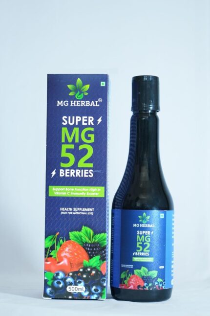 MG Herbal Super MG 52 Berries Health Supplement, Mixed Berry Juice, 500 ml, Antioxidant and Immunity Booster
