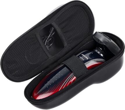 M.G.R.J Ethylene Vinyl Acetate (EVA) Portable Carrying Case Cover For Philips Cordless Electric Shaver S3122/55 /S1121/45 / Braun Electric Shaver Series 5 50-M1200S /Series 6 60N1000S (Black)