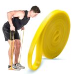 MUSCLEBOLT Heavy Resistance Band for Workout Set Exercise & Stretching Pull Up Bands for Home Exercise for Gym Men & Women Exercise Bands Toning Bands Resistance Band for Stretching (Yellow)