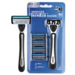 MUSVUZA Trendlr Razor for Men,Value Pack with 5 Anti-Friction blades, Dynamic Pivot for Smooth & Comfortable shave,Ergonomic handle & Lubrastrip|For safe shave & sensitive skin