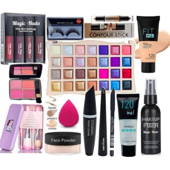 Magic Huda HD Professional Makeup Combo Kit For Women & Girls All Products In 1 Box For girls and women. Waterproof Bridal Makeup kit (Set of 14)