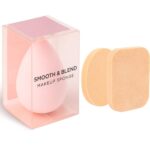 Makeup Sponge Set 3pcs.Professional Beauty Sponge Blender for Cosmetic Blending.Make up sponge egg.Multi-Colors 1 Blender & 2 Powder Puff