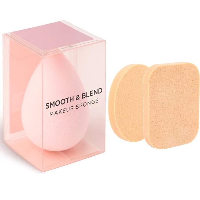 Makeup Sponge Set 3pcs.Professional Beauty Sponge Blender for Cosmetic Blending.Make up sponge egg.Multi-Colors 1 Blender & 2 Powder Puff