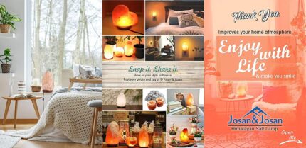 Malowal Himalayan Rock Salt Lamp with Wooden Base and an Extra Bulb for Positive Energy, Vastu, Fengshui, Healing, Peace, Harmony, Purification (Globe)