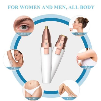 Maxismart Portable eyebrow trimmer,epilator facial hair remover for,Face, Lips, Nose Hair Removal Electric Trimmer eyebrow trimmer (White)