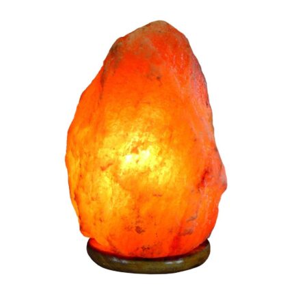 Maxxlite Natural Himalayan Rock Salt Lamp with Extra Bulb and Wooden Base, Pack of 1 Lamp with 1 Power Cable with Bulb Holder