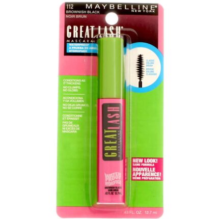 Maybelline New York Great Lash Mascara, Waterproof, Brownish Black 112 (5 Pack)