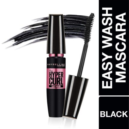 Maybelline New York Hypercurl Mascara, Curls Lashes, Highly Pigmented Colour, Long-lasting, Washable, Black 9.2ml (Pack of 2)
