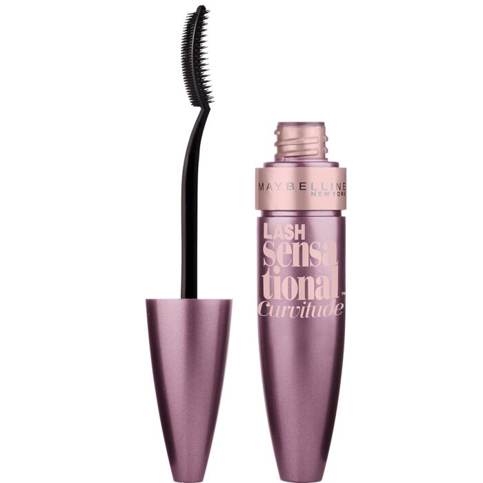 Maybelline New York Lash Sensational Curvitude Washable Mascara, Brownish Black, 0.33 Fluid Ounce