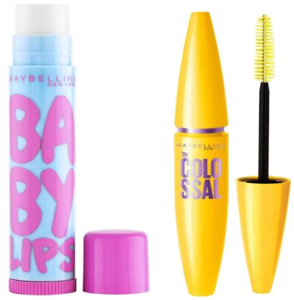 Maybelline New York Lip Balm & New York Volume Express Colossal Mascara, 1 Count, Multicolor