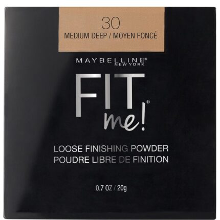 Maybelline New York Loose Finishing Powder, Controls Shine, Mineral Based Formula, Fit Me, 30 Medium Deep, 20g