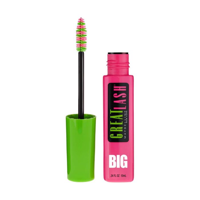 Maybelline New York Maybelline Great Lash Big Washable Mascara, Blackest Black [130], 0.34 oz (Pack of 6)