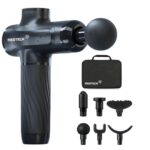 Medtech GMV1 Cordless Rechargeable Massager Gun [Portable Deep Tissue Full Body Muscle Pain Relief Massage Machine Gun] for Arms, Neck, Shoulder, Leg & Back Massage For Men & Women - (Black)