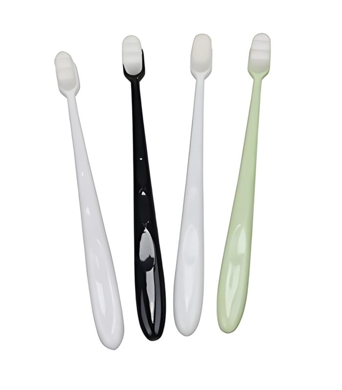 MeeTo Extra Soft Toothbrush For Sensitive Gums, Nano Ultra Soft Toothbrush for Extra Protection Gum Care for Kids Random Color -(Pack Of 10)