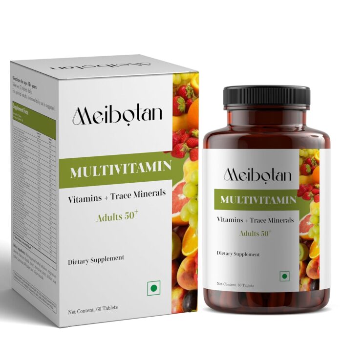 Meibotan Best Multivitamin for Men and Women, 60 Multivitamin Tablets, with Zinc, Vitamin C, Vitamin D3, Multiminerals and Ginseng Extract, Enhances Energy, Stamina & Immunity for Age 50+