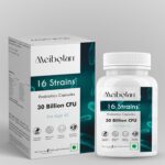 Meibotan Probiotics Supplement 16 Strains with 30 Billion CFU for Men & Women with Prebiotics - Gut Support, Digestion, Immunity Support, Detox & Cleanse - 60 Vegetarian Capsules, Age 45+