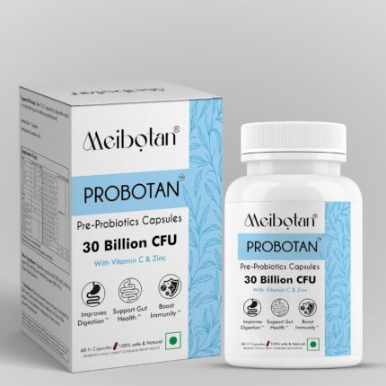 Meibotan Probiotics Supplement 30 Billion for Women & Men – 60 Veg Capsules