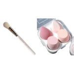Midazzle Professional Face Pack Brush + Midazzle Ultra soft Blender Makeup Sponge Set of 4 with box