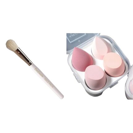 Midazzle Professional Face Pack Brush + Midazzle Ultra soft Blender Makeup Sponge Set of 4 with box