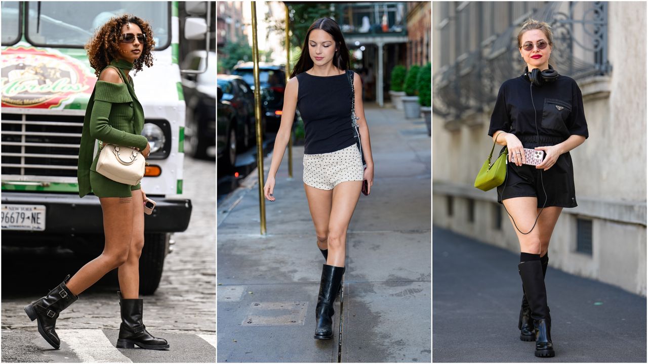 Mini Shorts and Biker Boots Are the Coolest Summer 2025 Combo for the Anti-Linen Dress Crowd