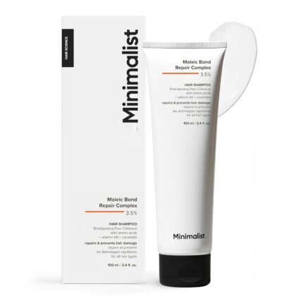 Minimalist Bond Repair Shampoo For Damaged, Dry & Frizzy Hair, Maleic Bond Repair Complex 3.5% With Patented Technology, Sulphate & Paraben Free Shampoo For Women & Men, 100 Ml