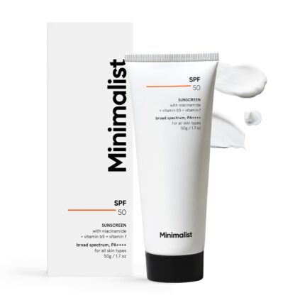 Minimalist Sunscreen SPF 50 PA++++ | Clinically Tested in US (In-Vivo) | Lightweight Cream with Multi-Vitamins | No White Cast | Broad Spectrum Niacinamide Sunscreen For Oily Skin, Dry Skin | For Women & Men | 50g (Pack of 1)