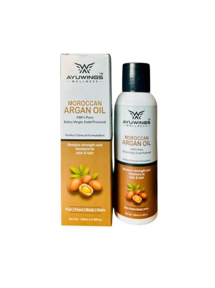 Moroccan Argan Oil for Light Oil for styling for Frizzy, Dry & thin hair, Hair Growth, Hair Fall Control for Men & Women |100% Pure, Organic & Natural | 100ml