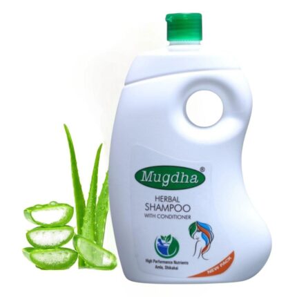 Mugdha Aloe Vera Herbal Shampoo | Anti-Dandruff & Scalp Cooling | Strengthens Hair Roots | Supports Scalp Health| SLS & Paraben Free