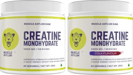Muscle Asylum Creatine Powder Unflavored (83 ser) & Creatine cola (62 ser) Creatine