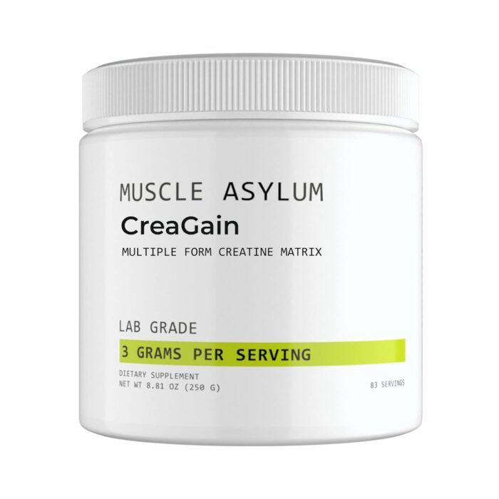 Muscle Asylum Pure Creagain Creatine | 250g, 83 Servings | Unflavoured l With Genuine Lab Reports | Enhanced Muscle Strength & Power | Fast Recovery | Increased Muscle Mass
